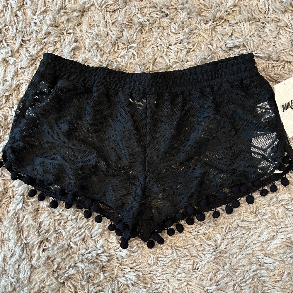 Black coverup shorts